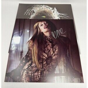 Miley Cyrus - Something Beautiful Sea Blue Vinyl Record SIGNED Autograph Picture